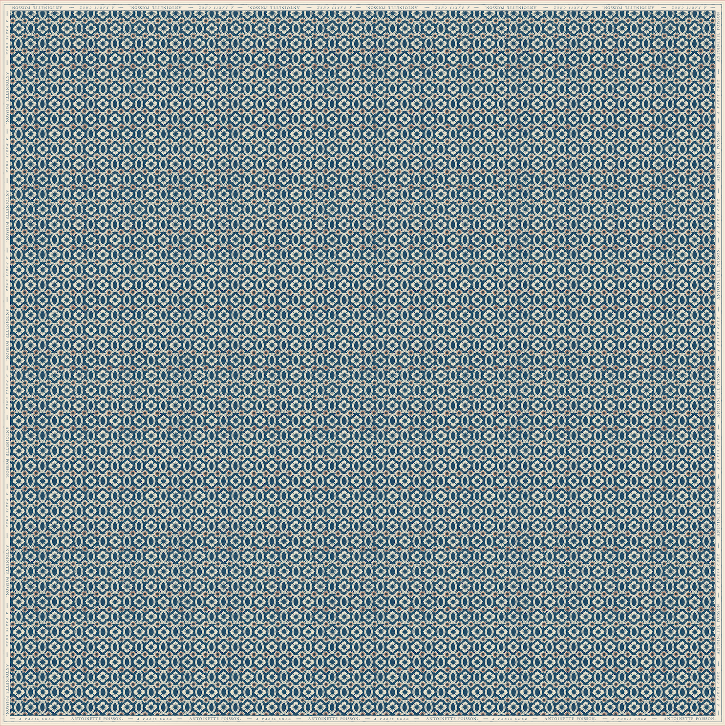 Nappe carrée "Fleurs & entrelacs"
