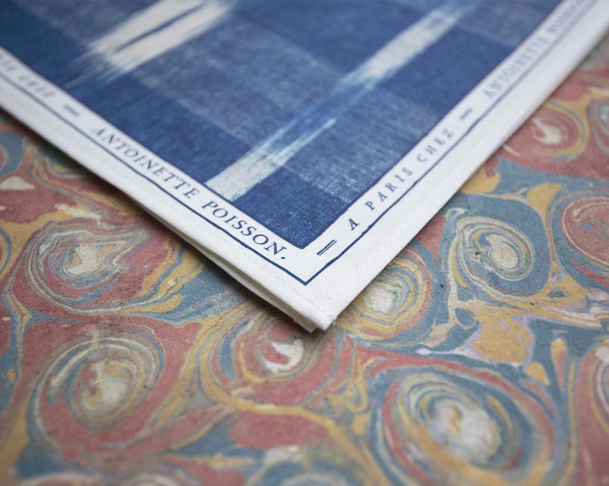Serviette Flammé indigo