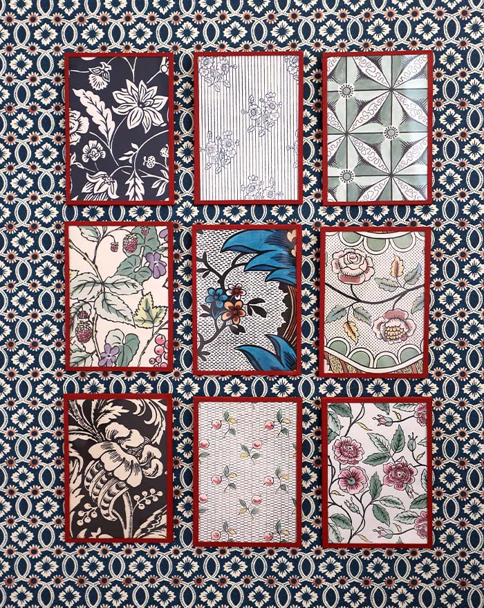 Framed domino paper "Boutonnière"