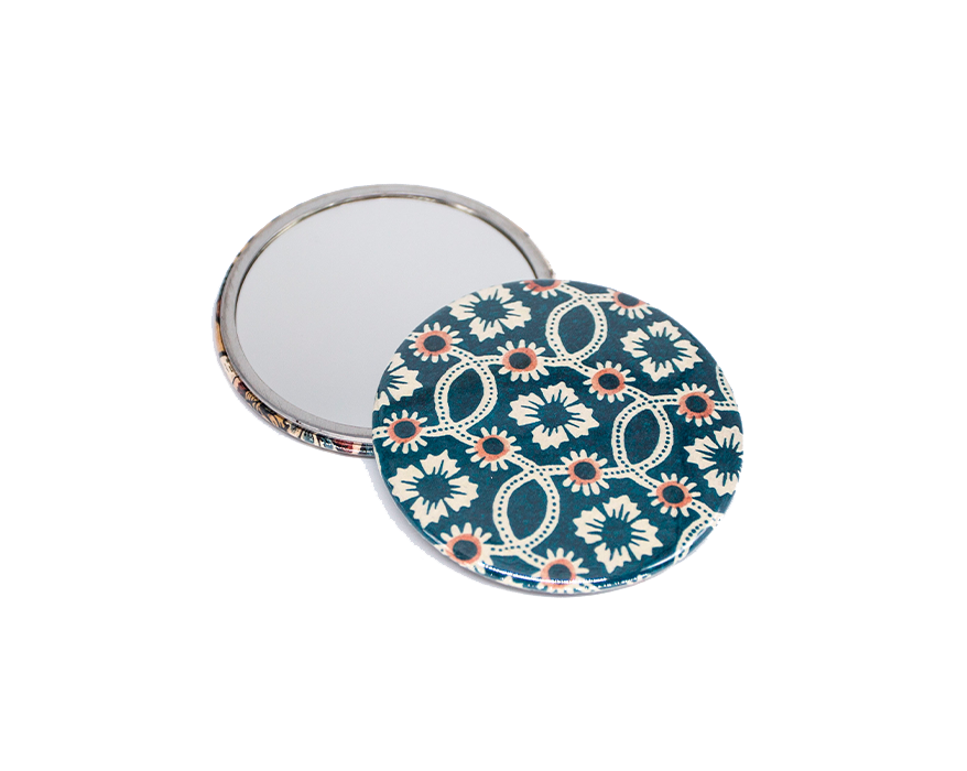 Miroir de poche "Fleurs & Entrelacs"