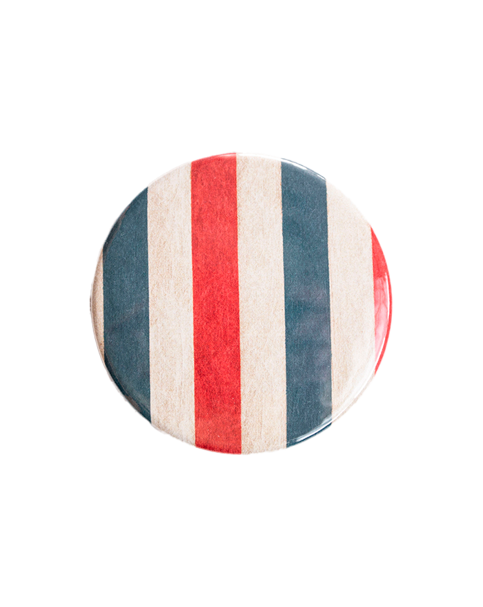 Miroir de poche "Rayures tricolores"