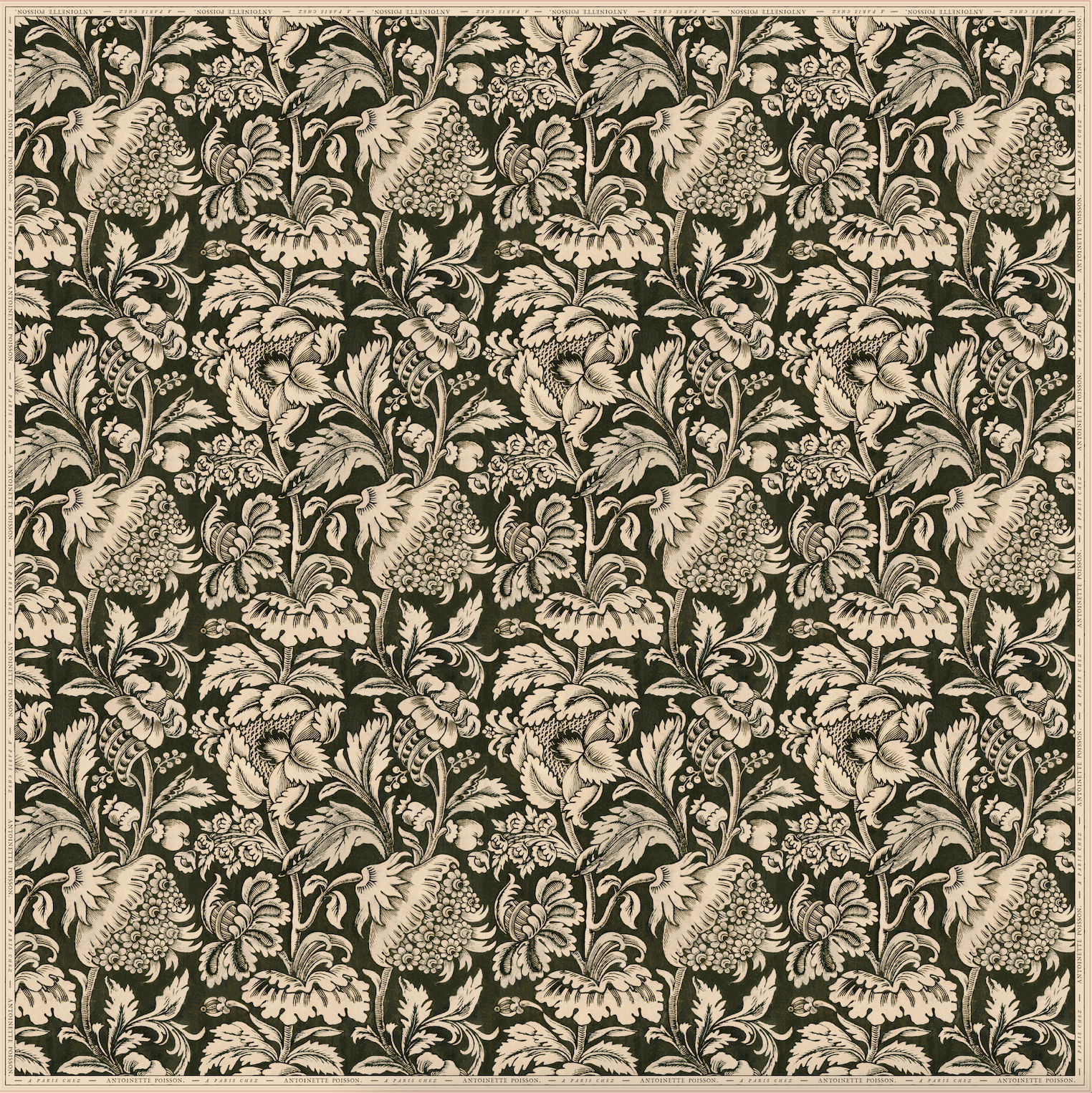 Nappe carrée "Grands Pavots"