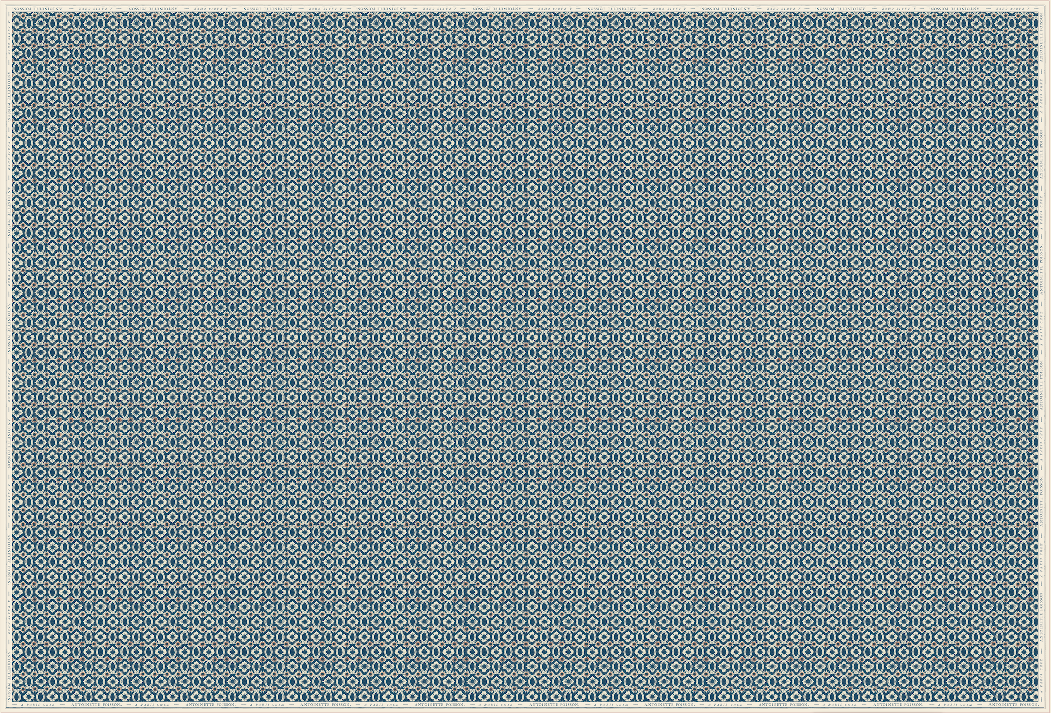 Nappe rectangulaire "Fleurs & entrelacs"