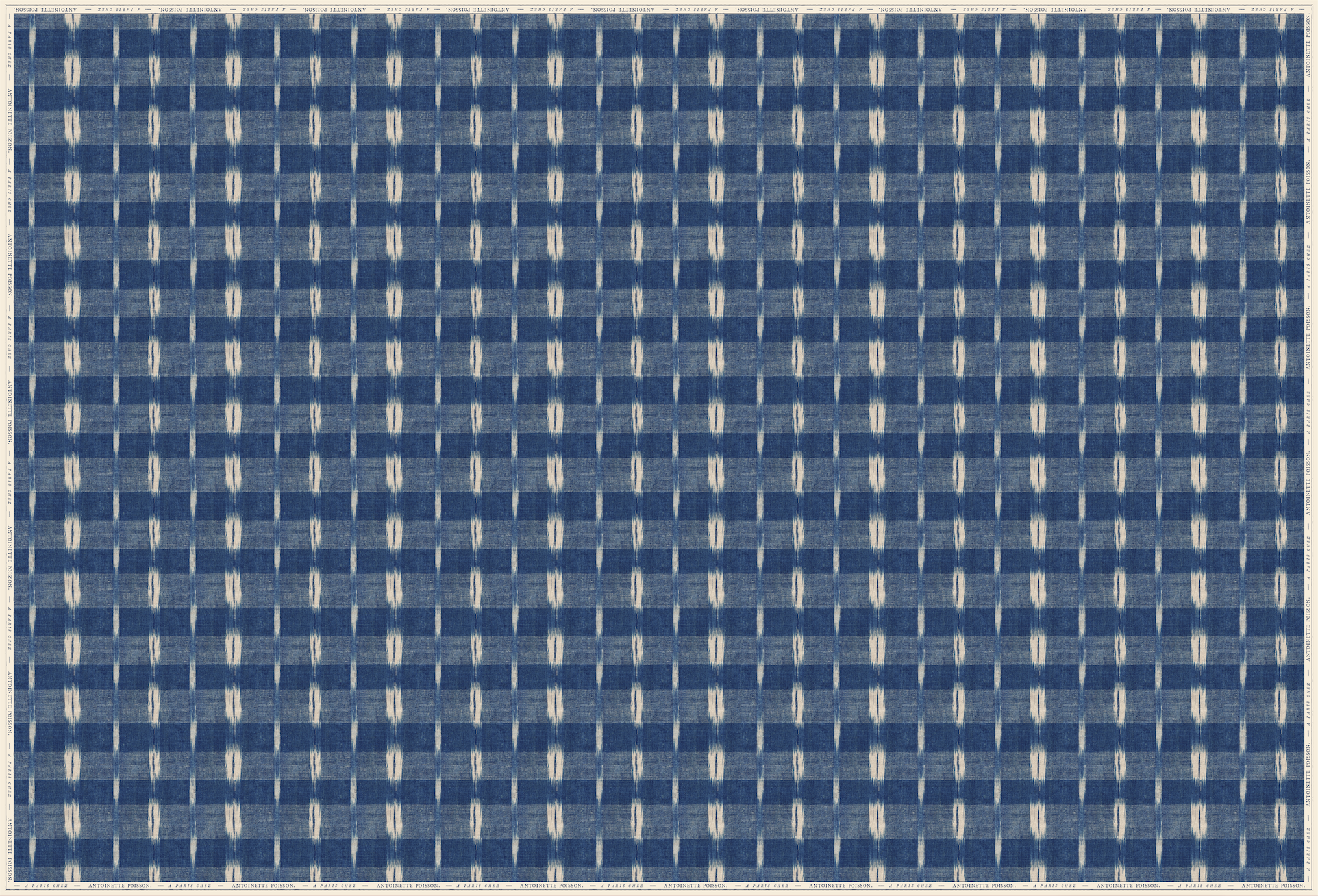 Rectangle tablecloth "Flammé indigo"