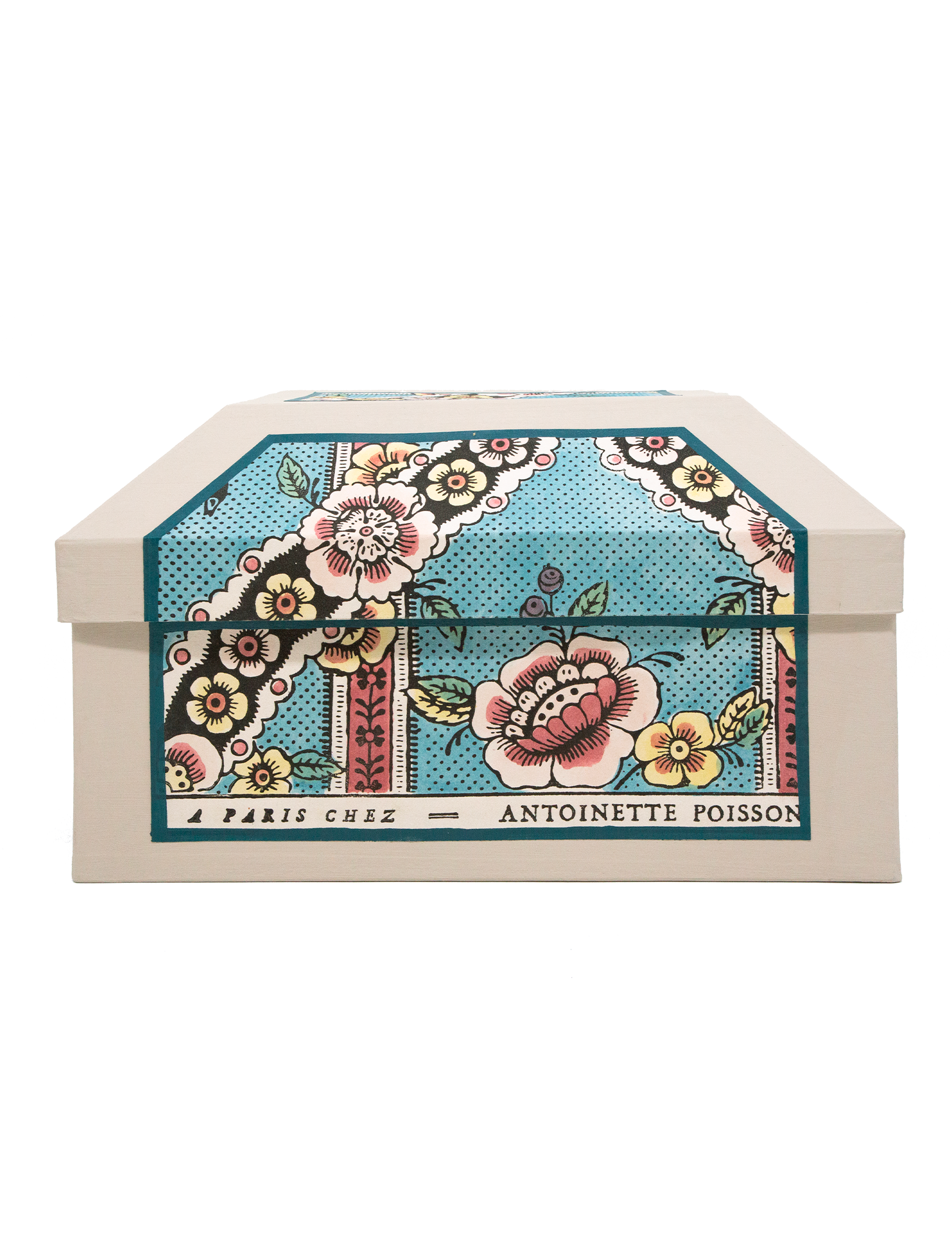 Moyenne boîte coffre "Guirlande de fleurs"