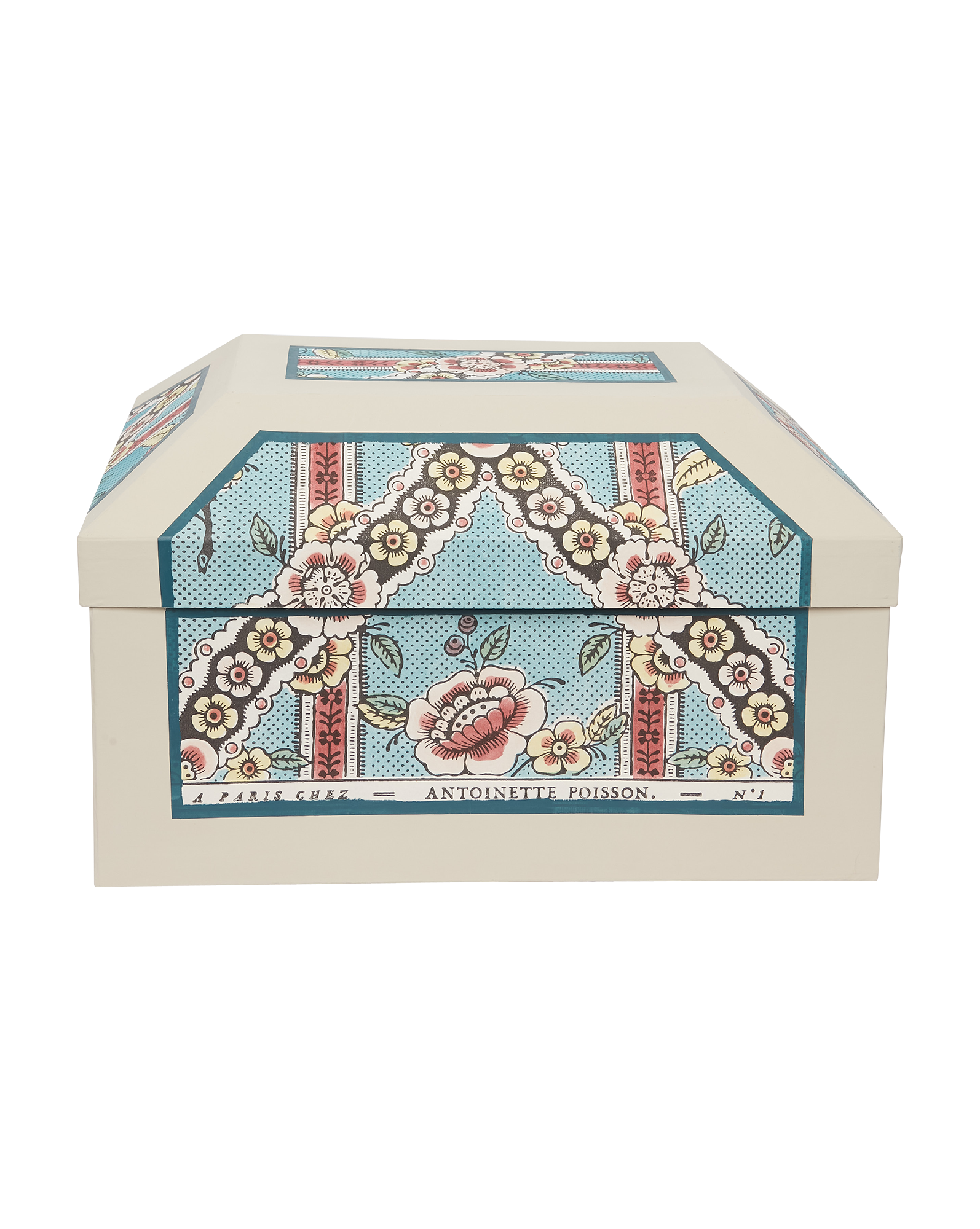 Grande boîte coffre "Guirlandes de fleurs"