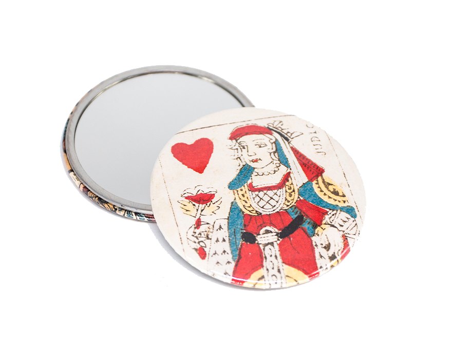 Pocket mirror "Dame de cœur"