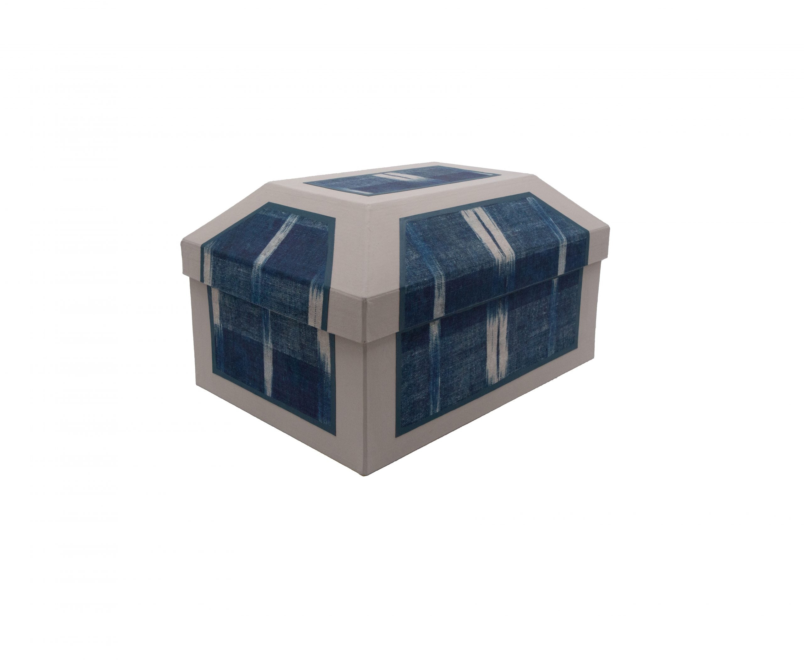 Moyenne boîte coffre "Flammé indigo"