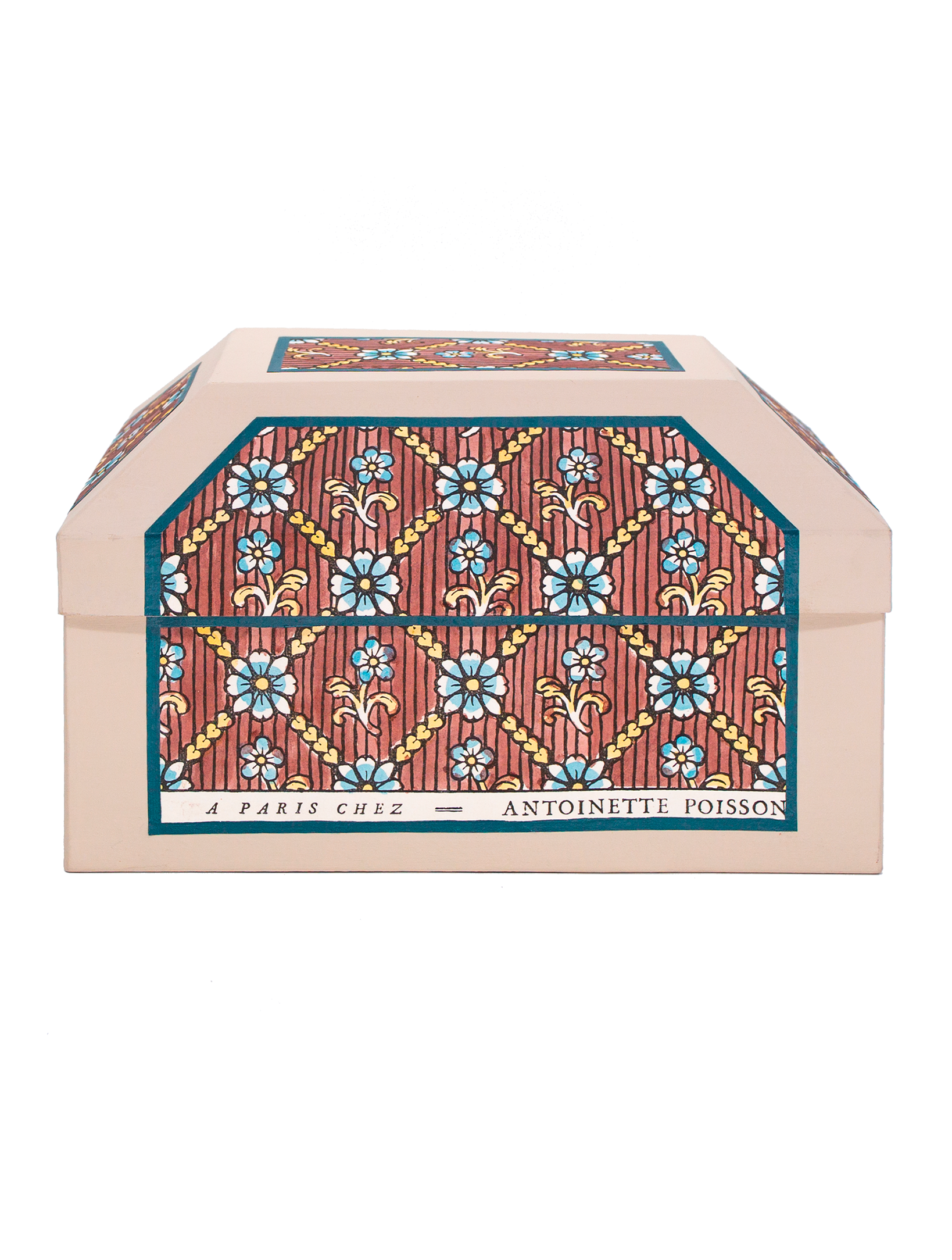 Moyenne boîte coffre "Coeurs garance"