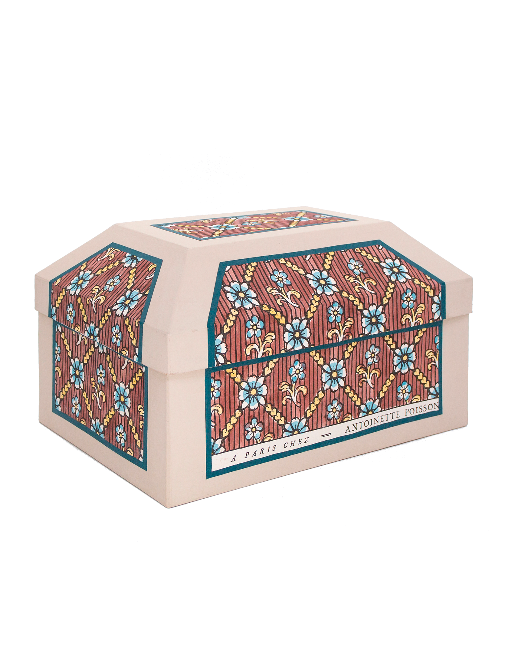 Moyenne boîte coffre "Coeurs garance"