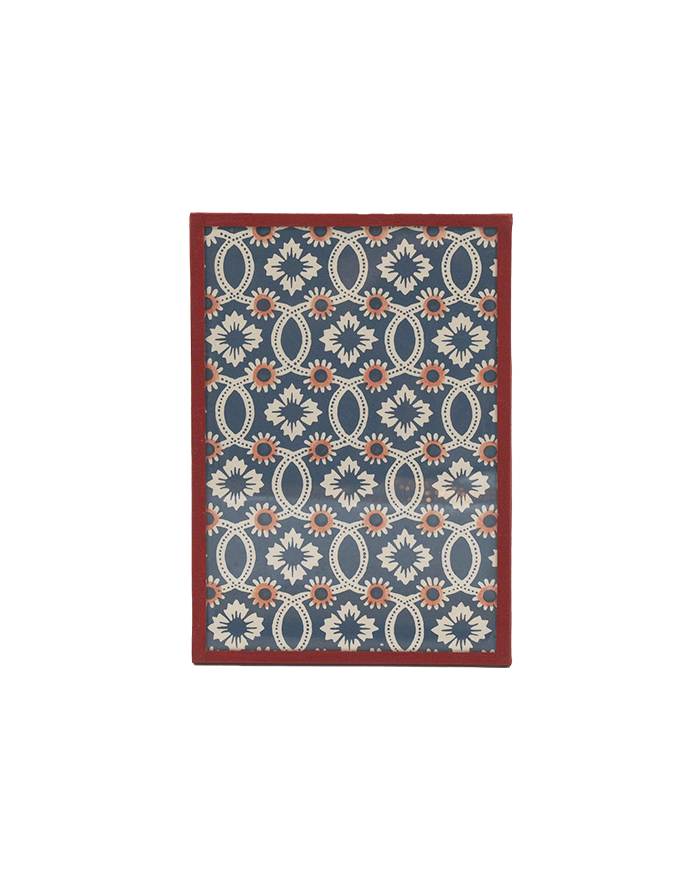 Framed domino paper "Fleurs et entrelacs"