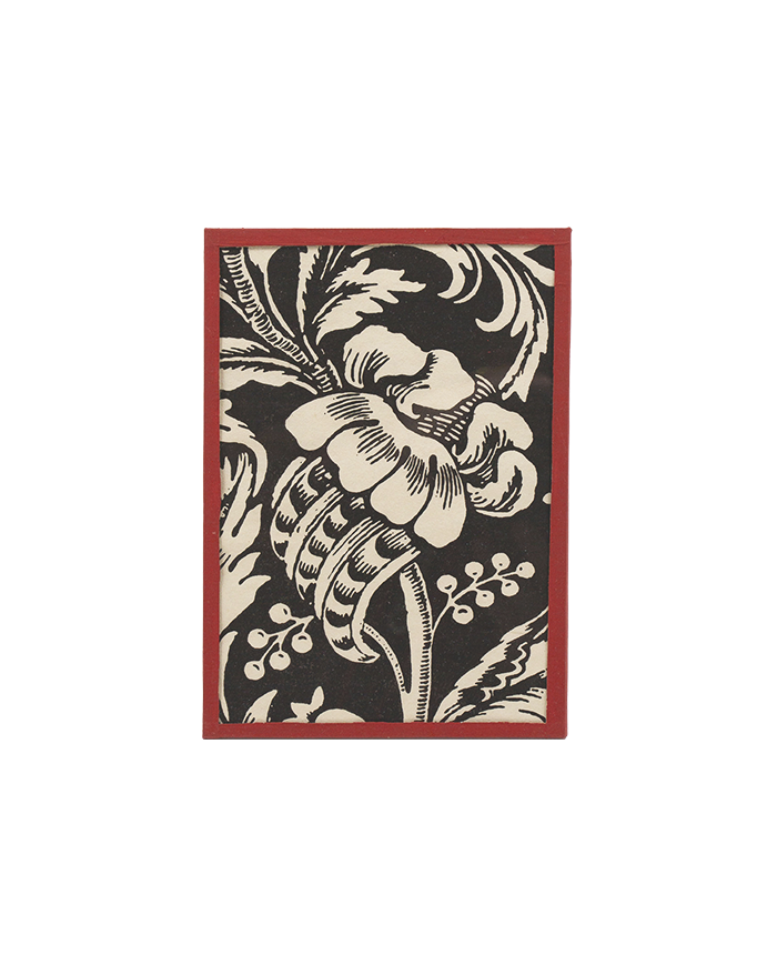 Domino encadré petit format "Grands Pavots"